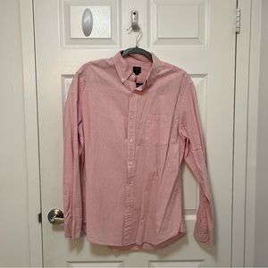 J. Crew Men’s Long Sleeve Button-Down Shirt Pink Size L